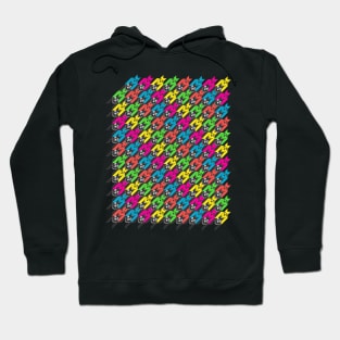 houndstooth skull neon Hoodie